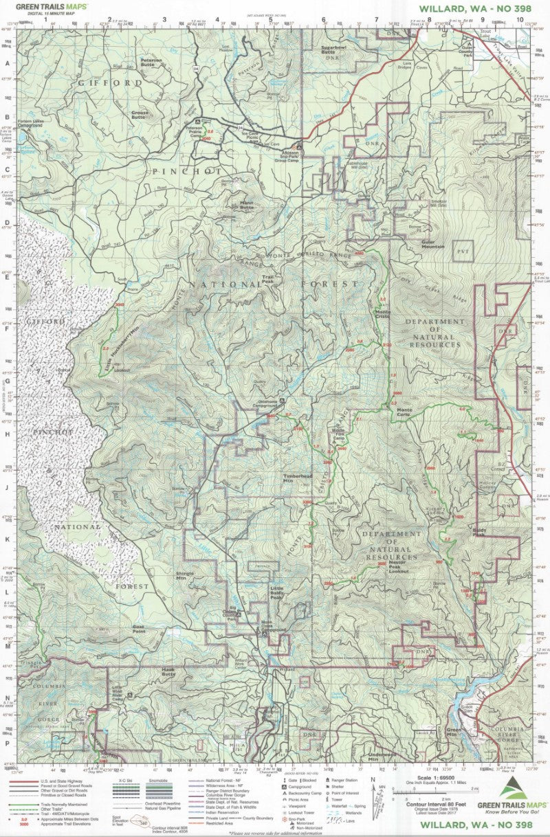 Willard, WA No. 398 Trail Map