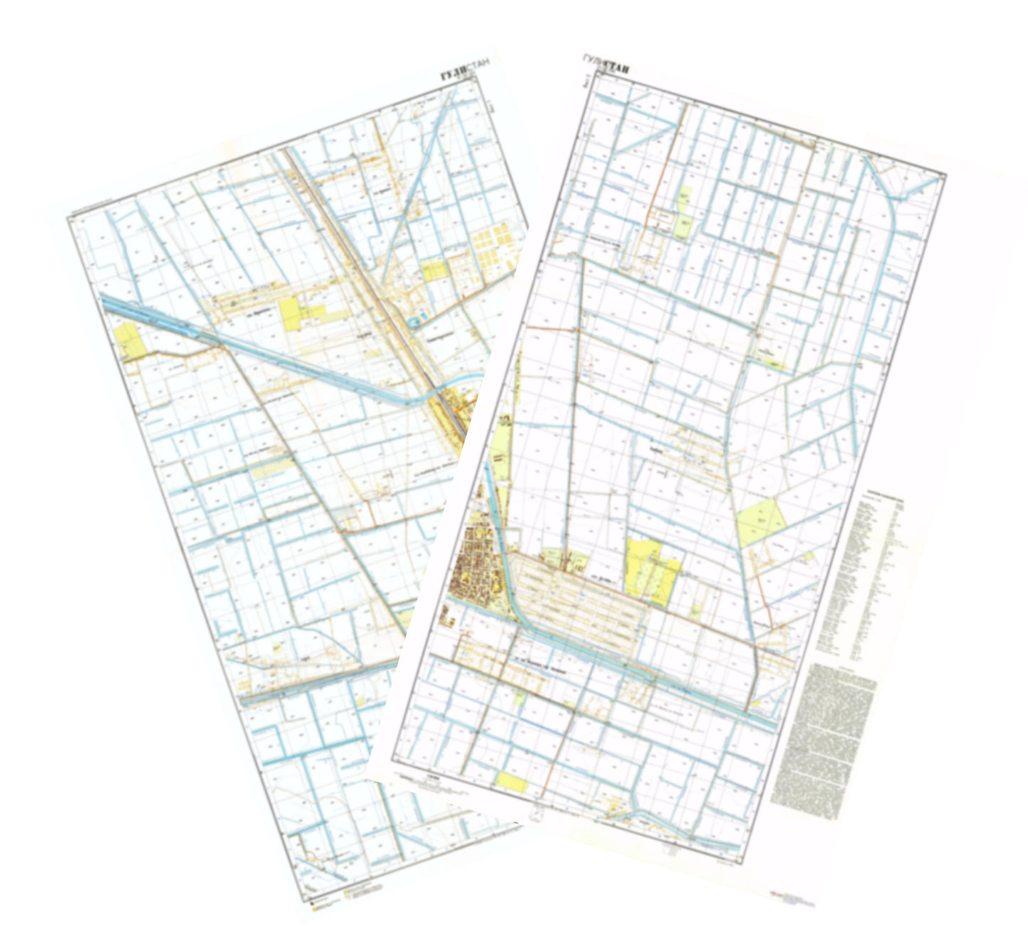 Gulistan (Uzbekistan) 2-Sheet Set - Soviet Military City Plans