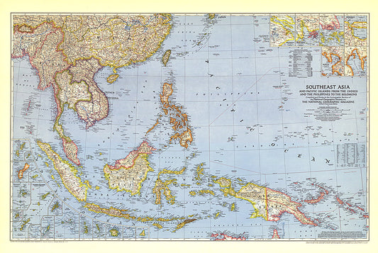 1944 Southeast Asia and the Pacific Islands Map