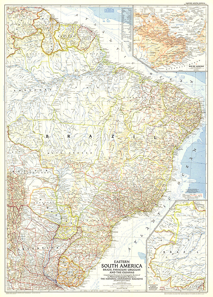 1955 Eastern South America Map