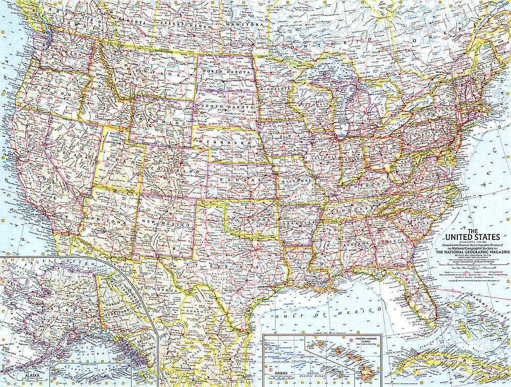 1961 United States of America Map
