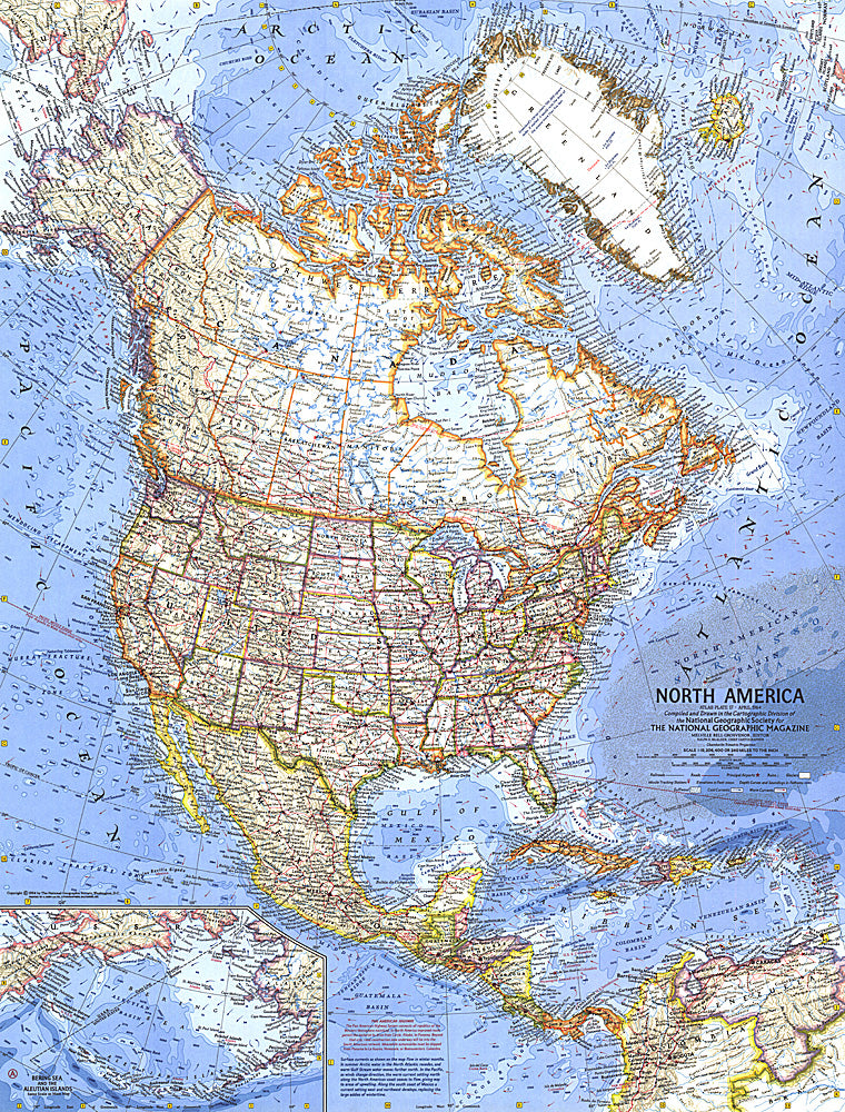 1964 North America Map