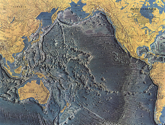 1969 Pacific Ocean Floor Map