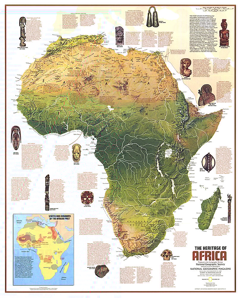 1971 Heritage of Africa Map
