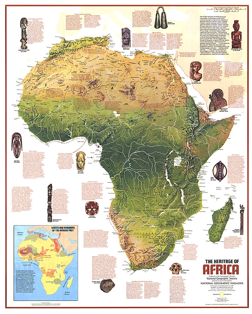 1971 Heritage of Africa Map