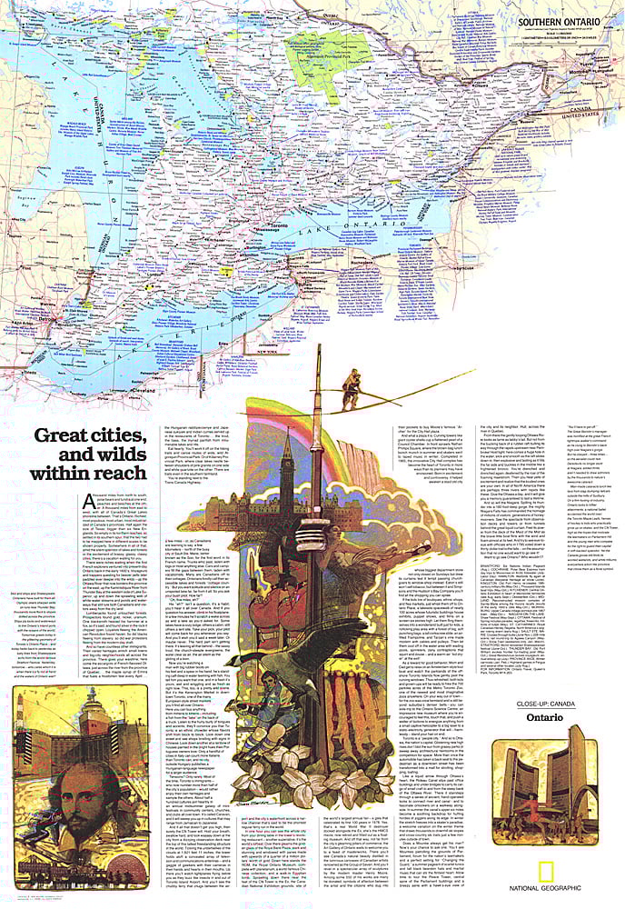 1978 Ontario Great Cities Wilds Within Reach Map