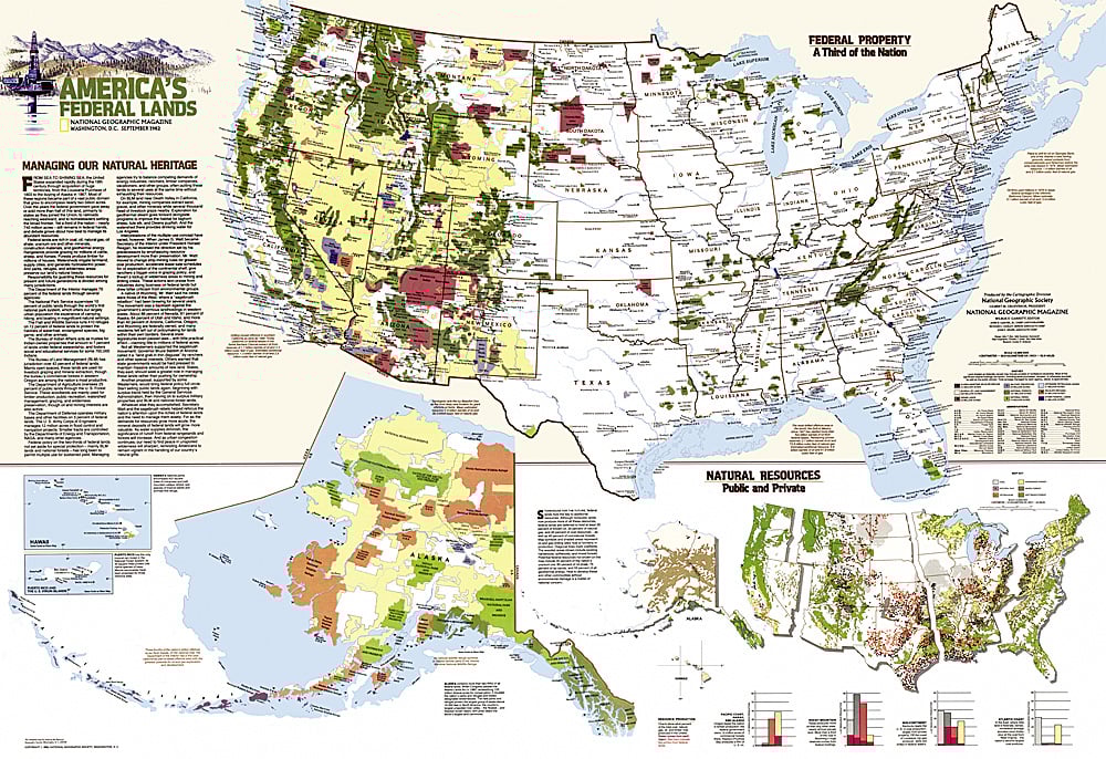 1982 United States Federal Lands Map