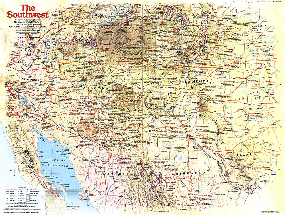 1982 Southwest Map Side 1