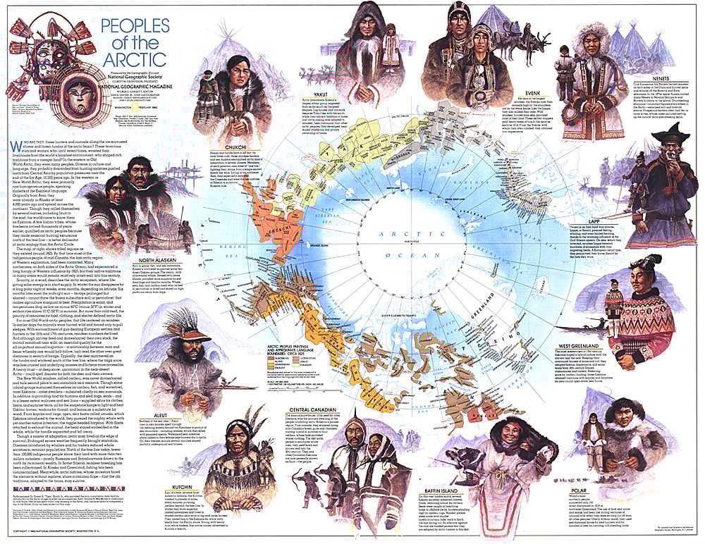 1983 Peoples of the Arctic Map
