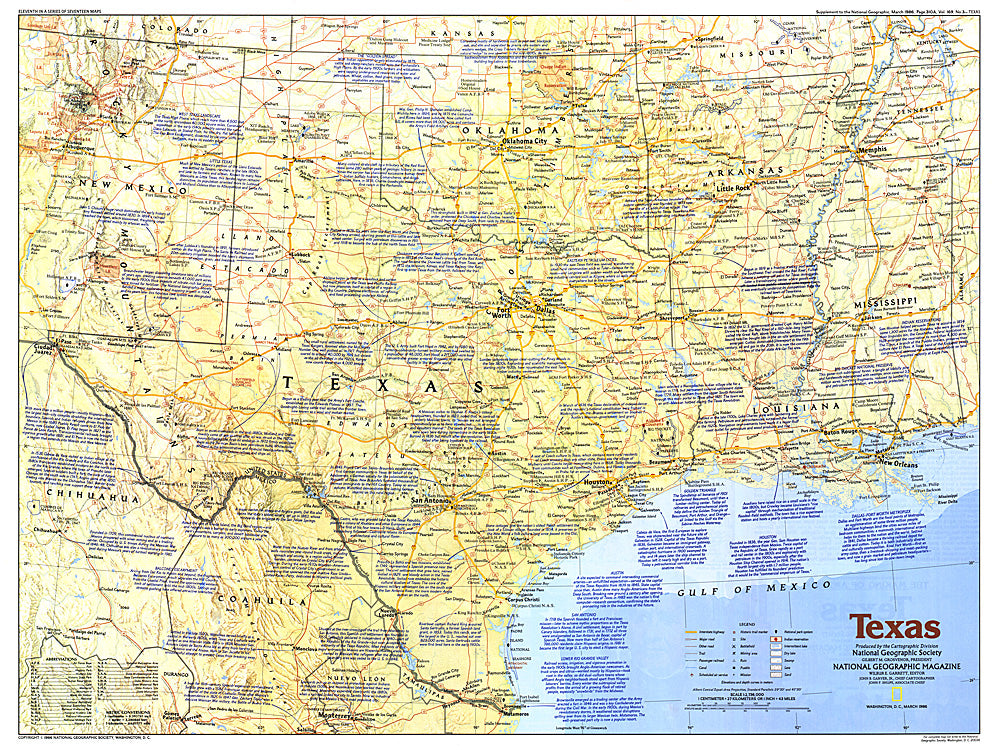 1986 Texas Map