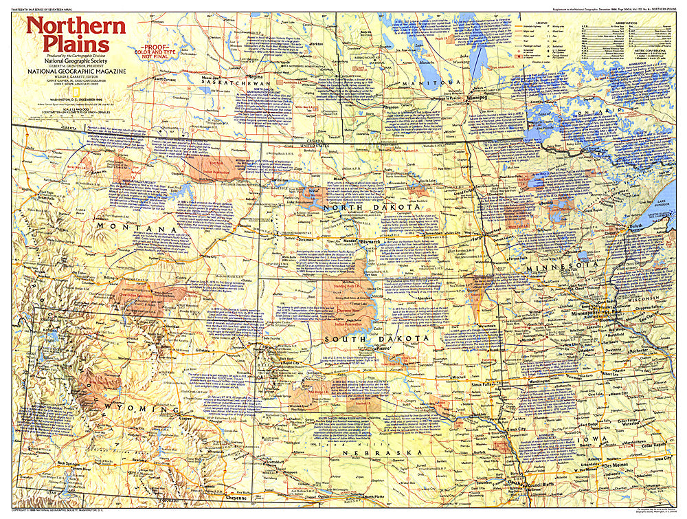 1986 Northern Plains Map Side 1