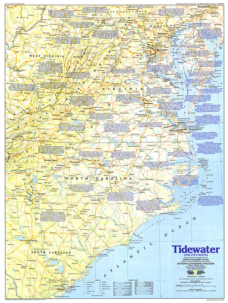 1988 Tidewater and Environs Map