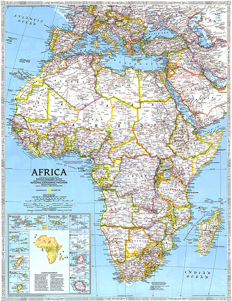 1990 Africa Map