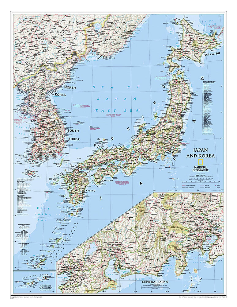 2011 Japan and Korea Map