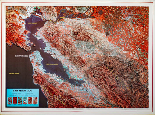 San Francisco Bay Raised Relief Map
