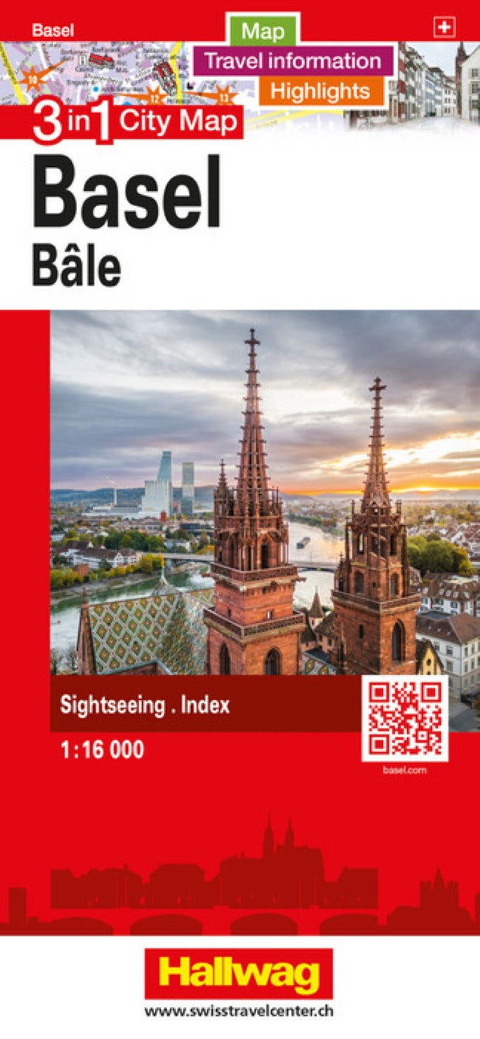 Basel 3 in 1 city map = Bâle 3 in 1 city map = Basilea 3 in 1 city map