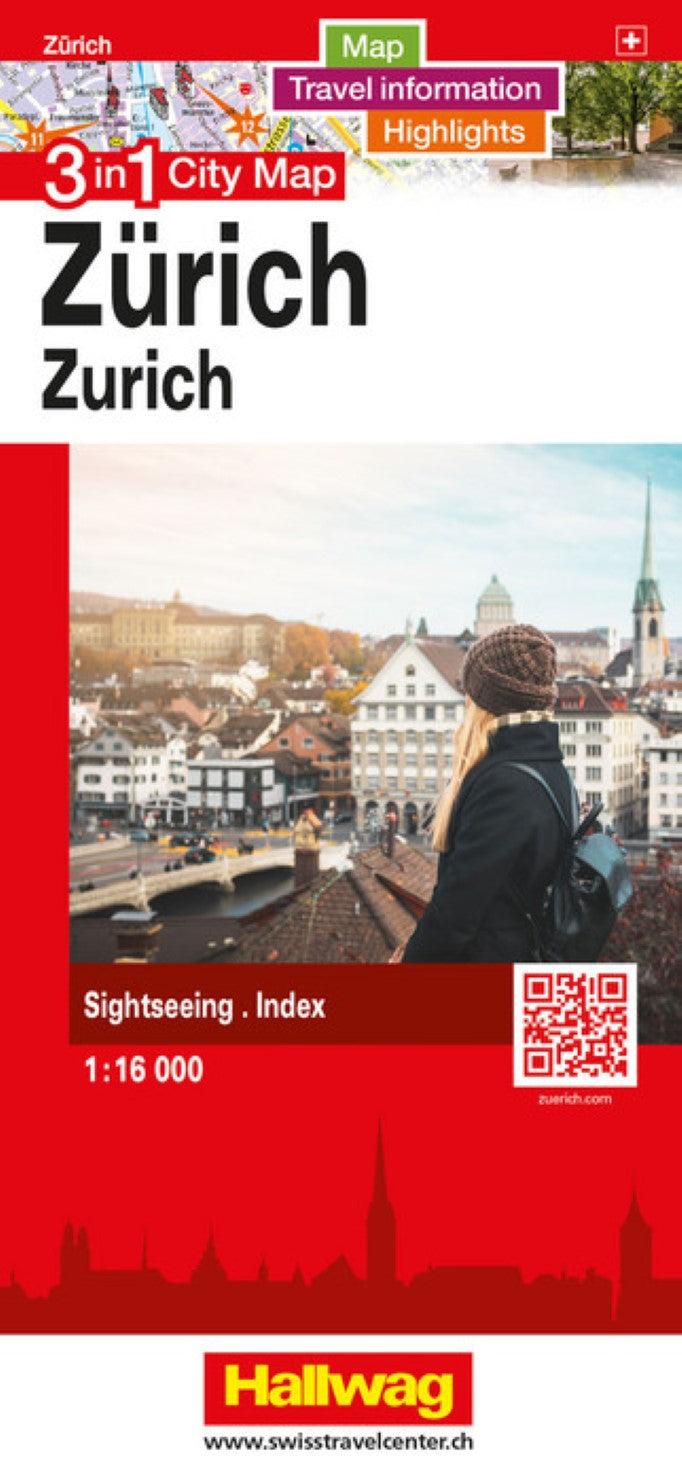 Zürich : 3 in 1 city map = Zurich : 3 in 1 city map = Zurigo : 3 in 1 city map