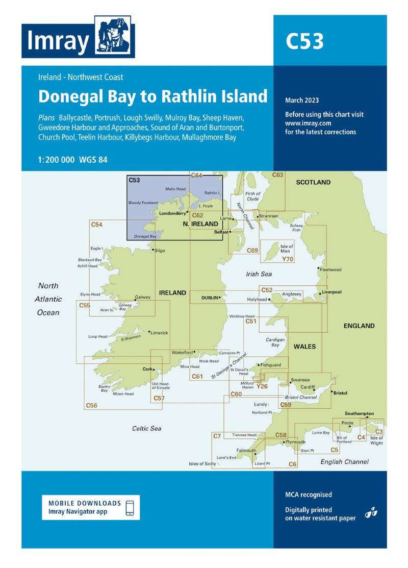 C53 Donegal Bay to Rathlin Island Nautical Charts