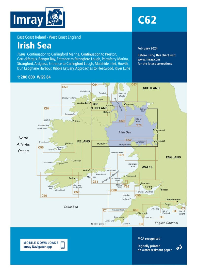 C62 Irish Sea Nautical Charts