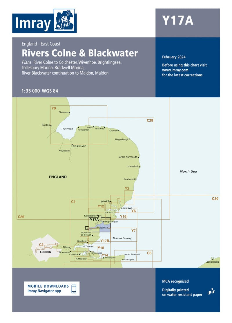 Y17A The Rivers Colne and Blackwater Nautical Charts