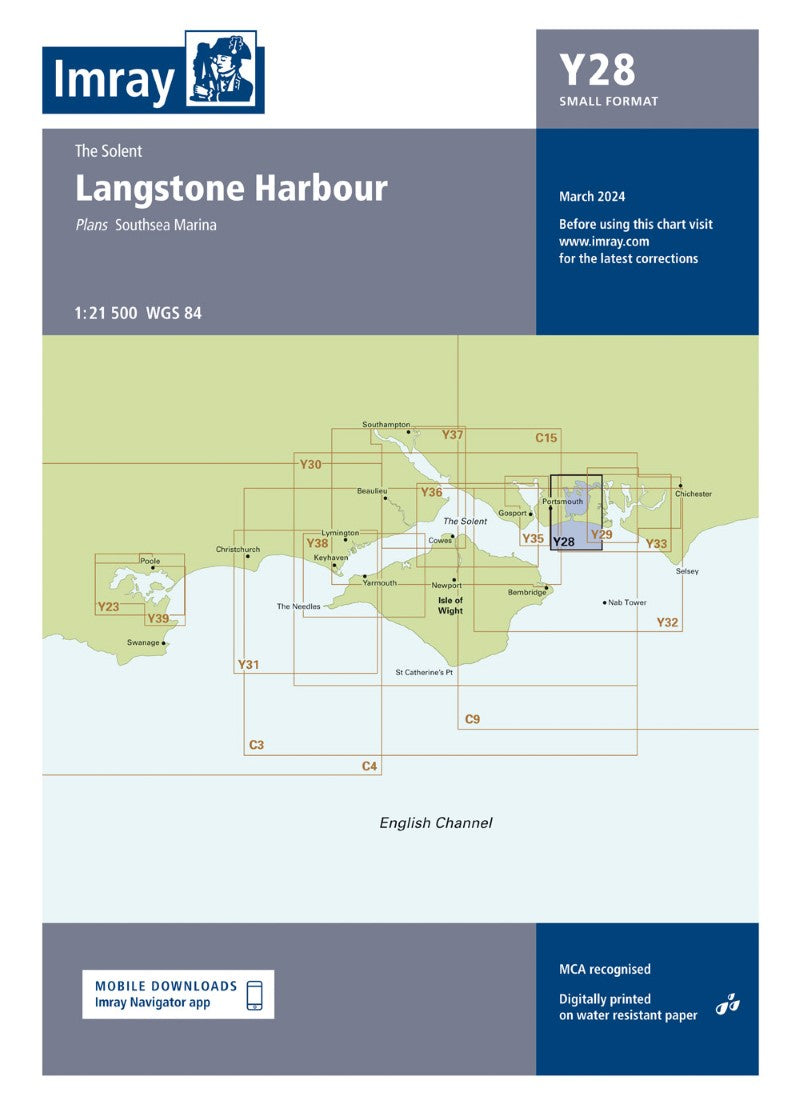 Y28 Langstone Harbour (Small Format) Nautical Charts