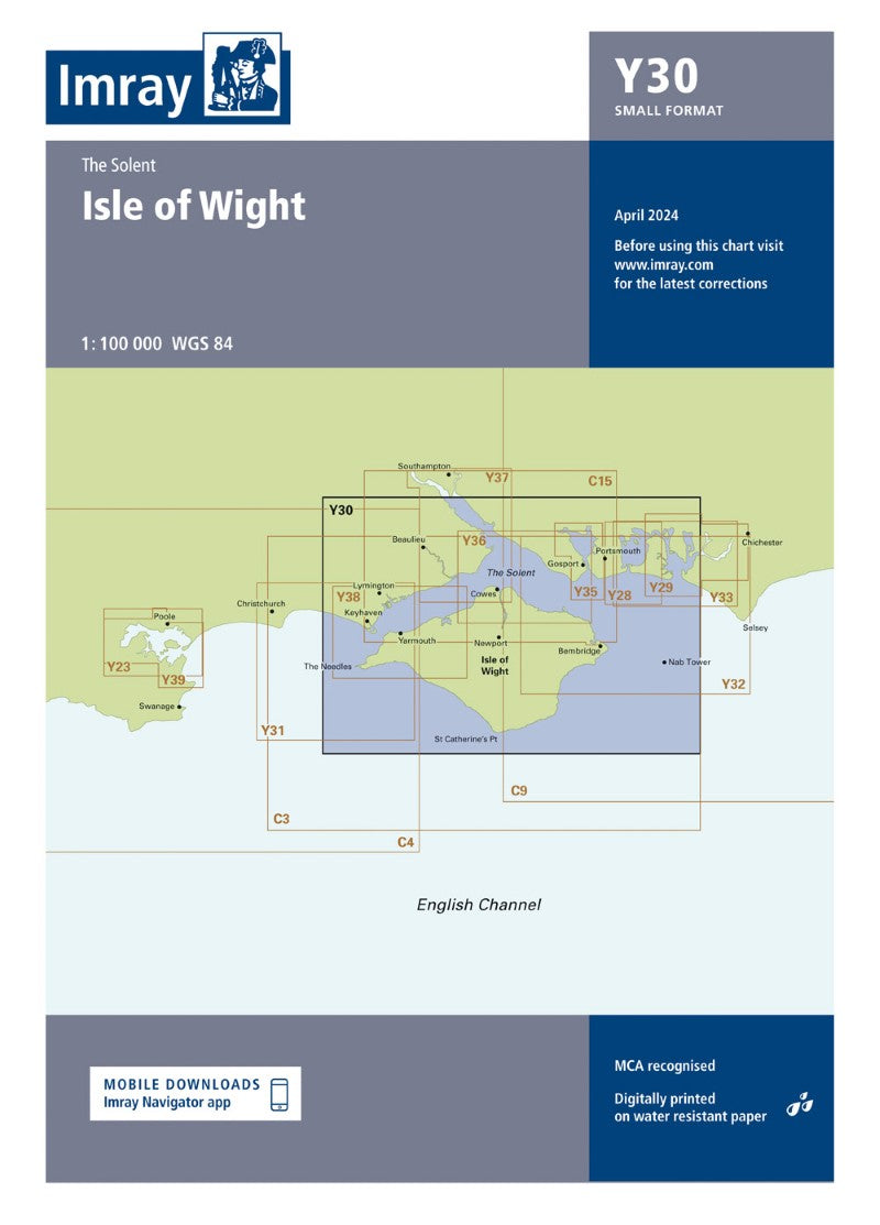 Y30 Isle of Wight (Small Format) Nautical Charts