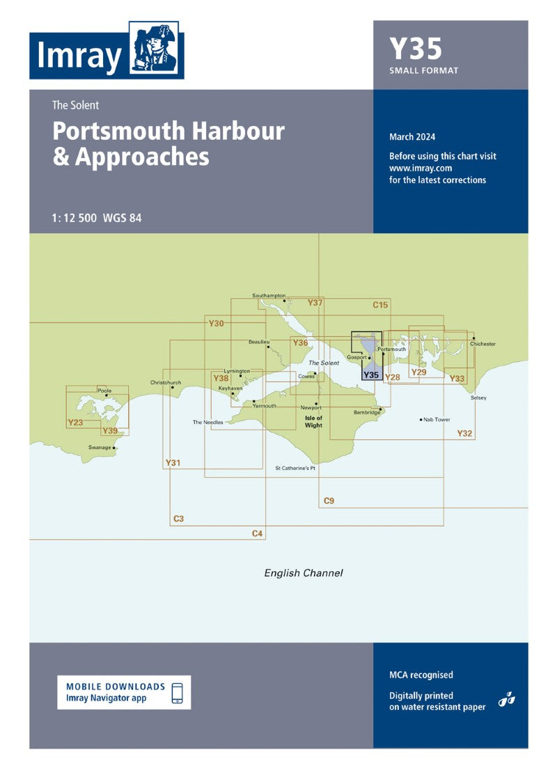 Y35 Portsmouth Harbour and Approaches (Small Format) Nautical Charts