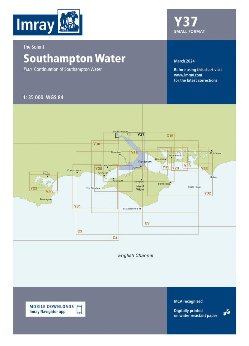 Y37 Southampton Water (Small Format) Nautical Charts