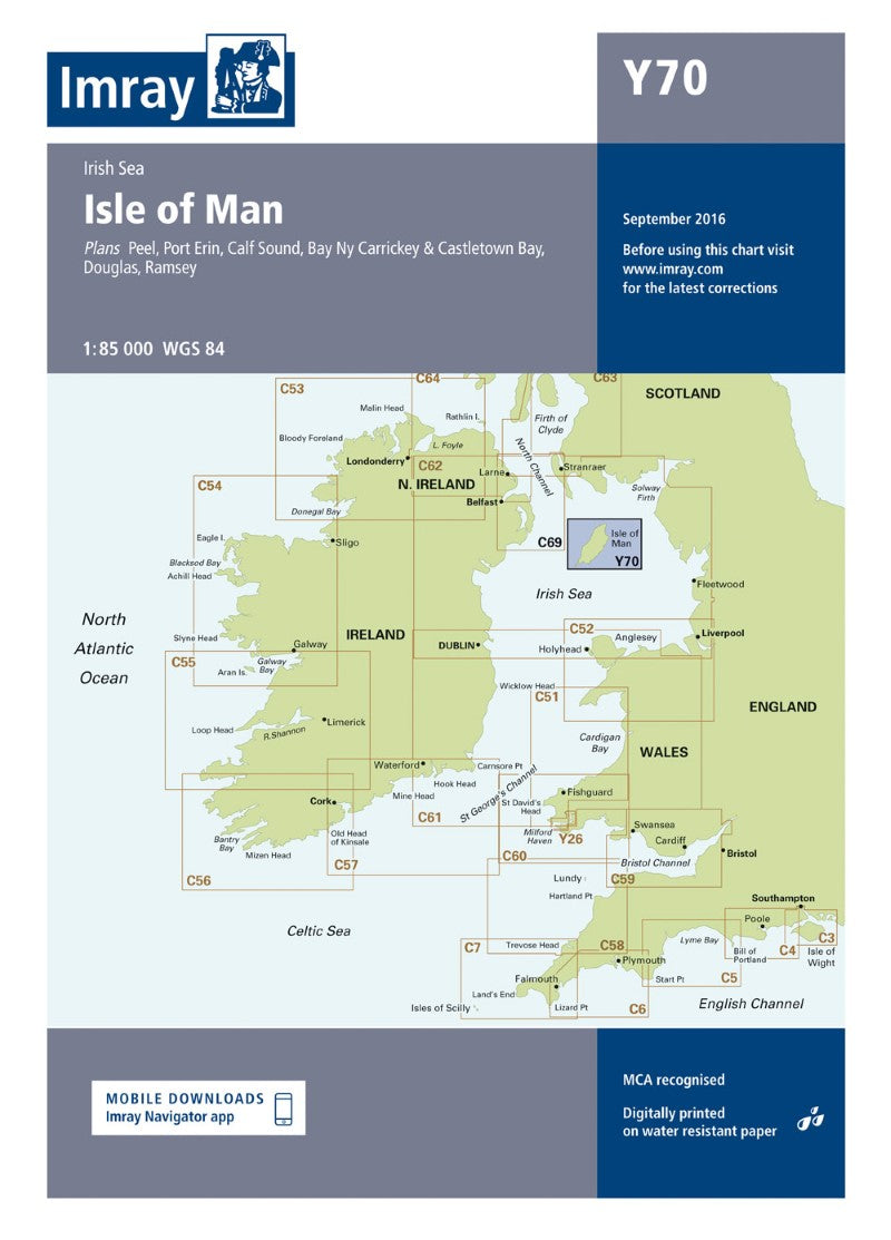 Y70 Isle of Man Nautical Charts