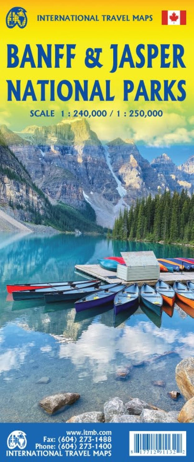 Banff and Jasper National Parks Travel Map