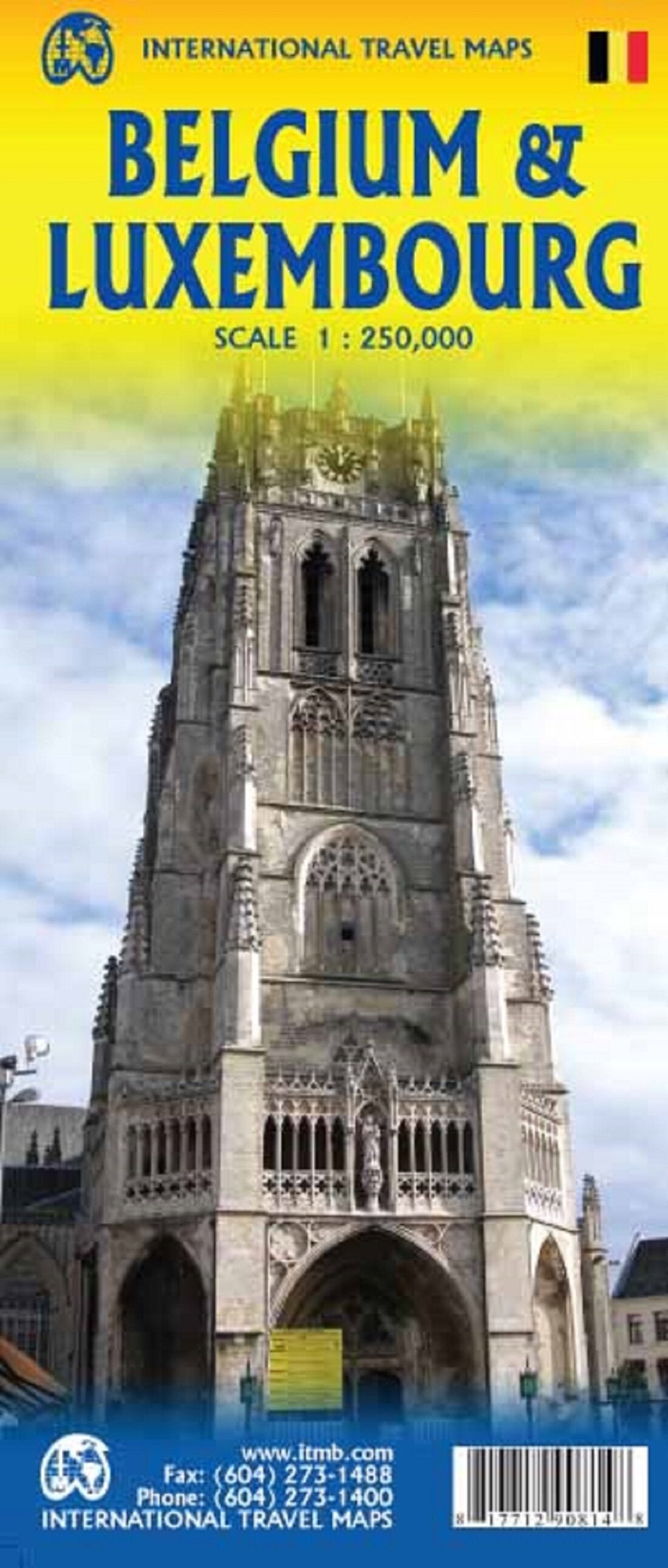 Belgium and Luxembourg Travel Map