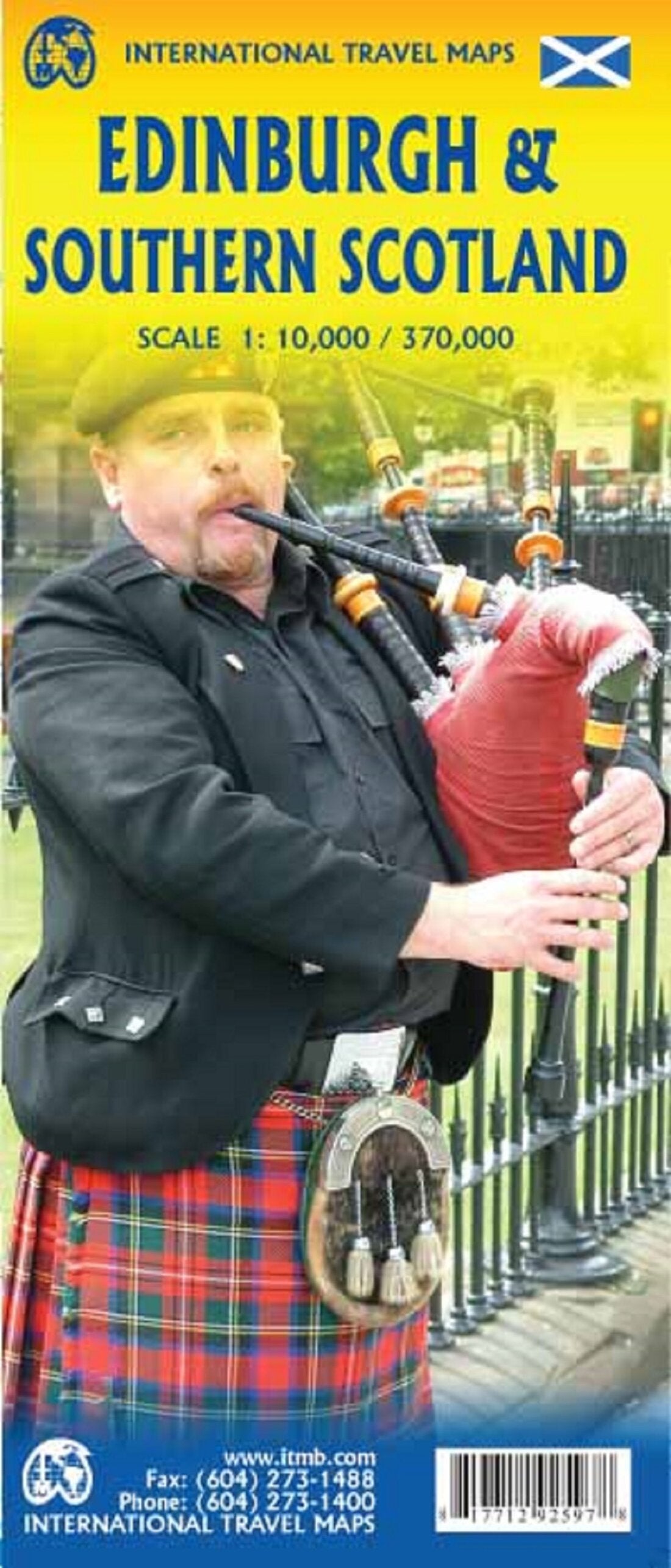 Edinburgh and Scotland South Travel Map