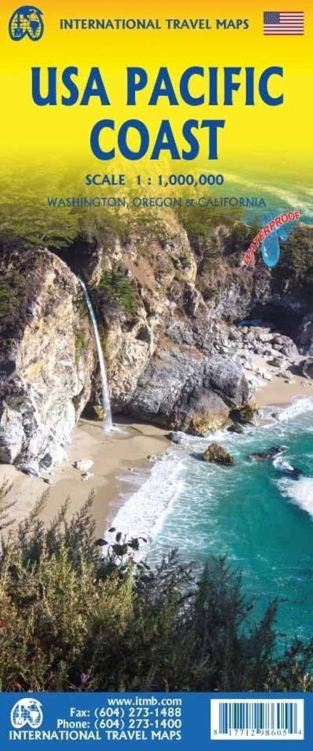 USA Pacific Coast Travel Map