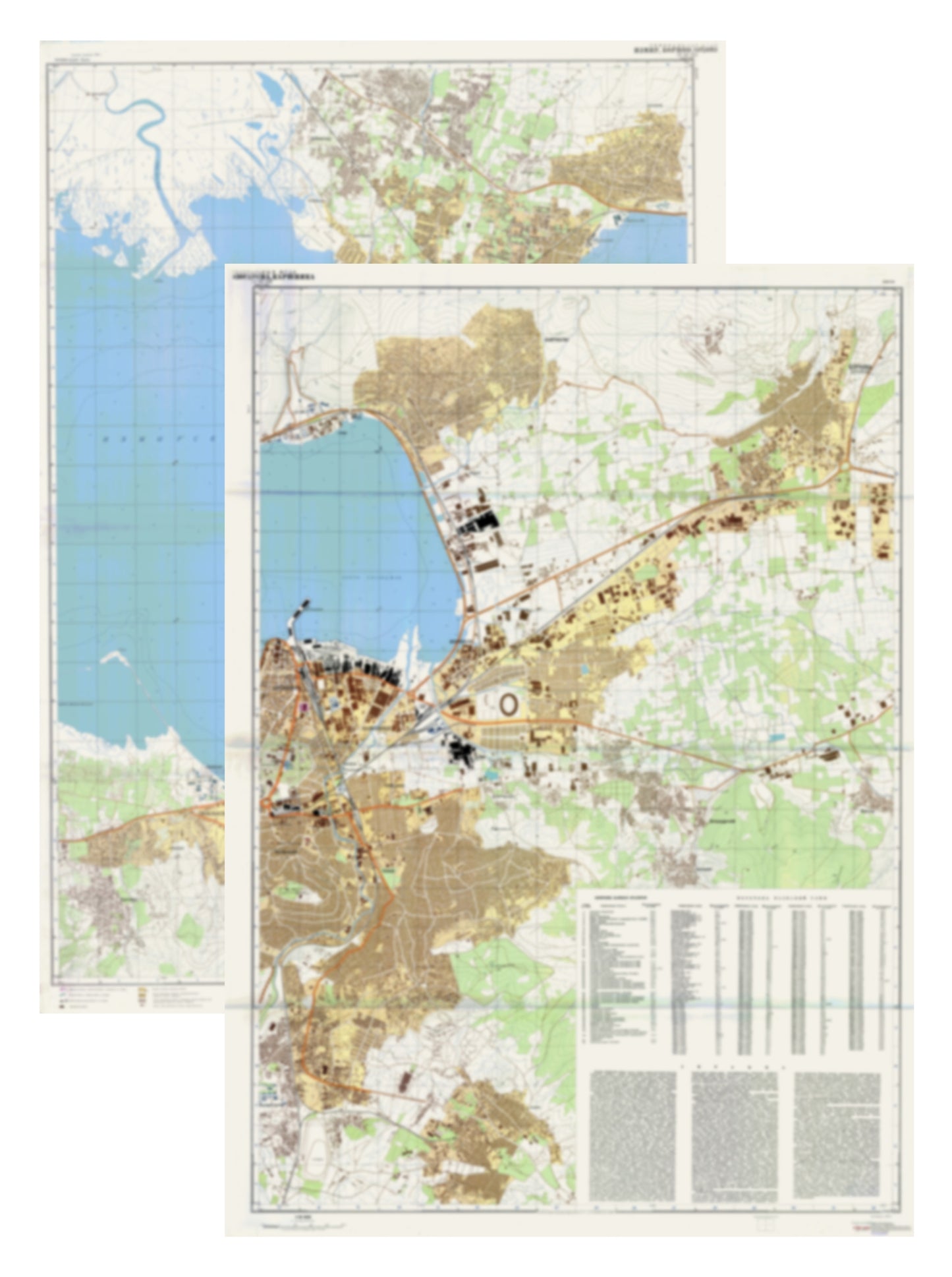 Izmir (Turkey) 2-Sheet Set - Soviet Military City Plans