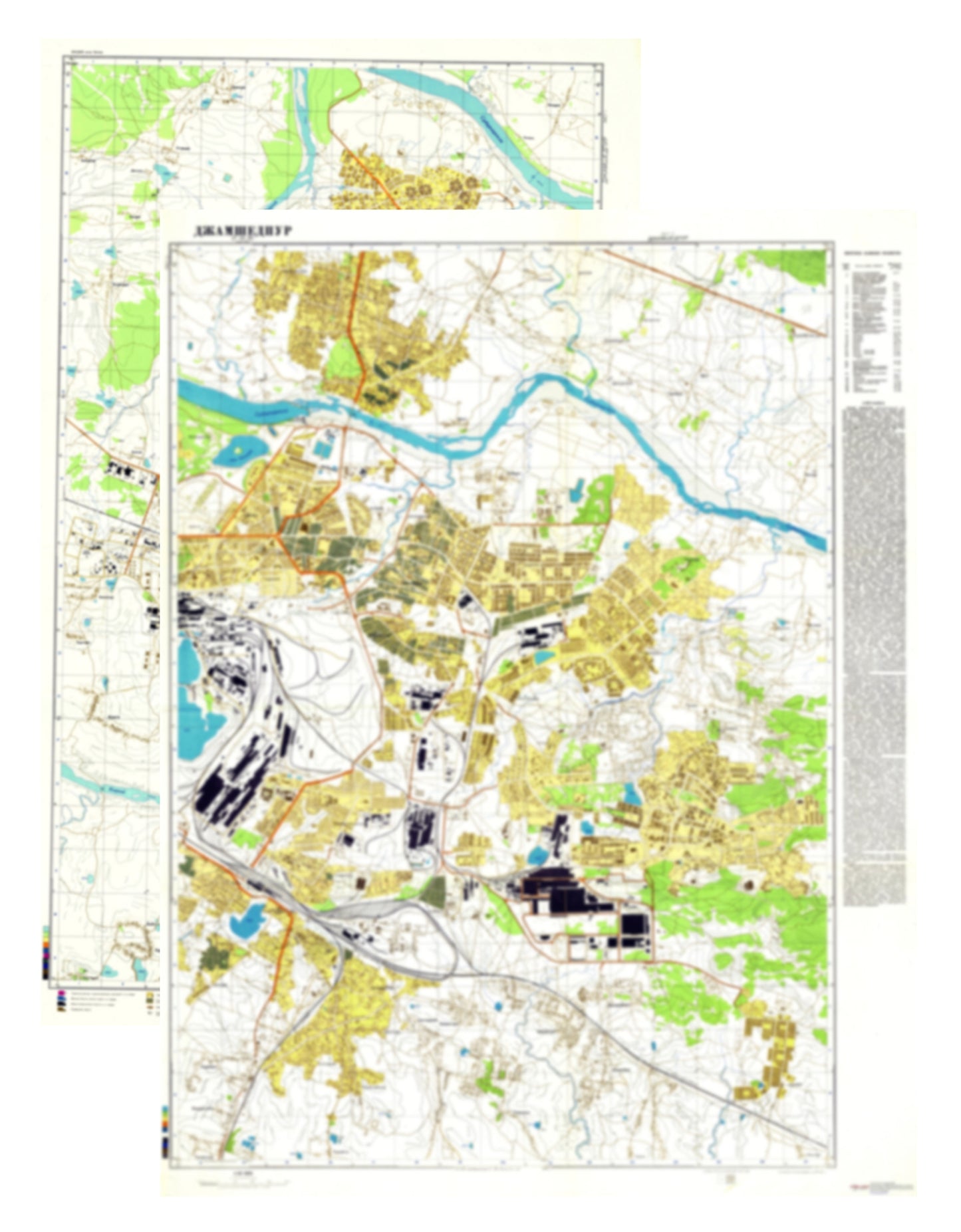 Jamshedpur (India) 2-Sheet Set - Soviet Military City Plans