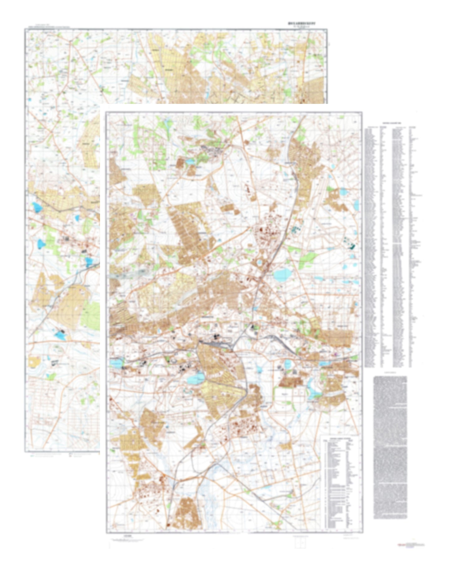 Johannesburg (South Africa) 2-Sheet Set - Soviet Military City Plans