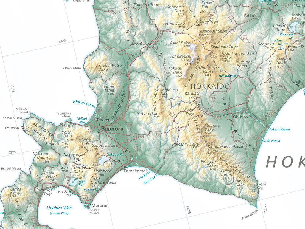 Japan Fine Art Print Map