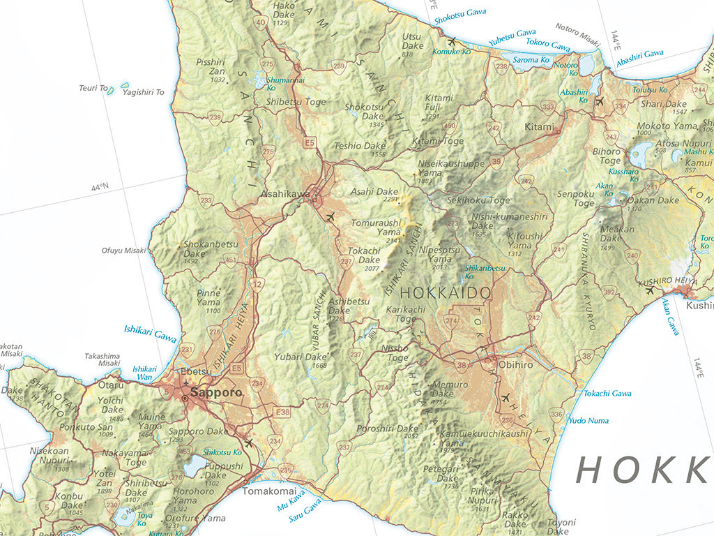 Japan Land Cover Fine Art Print Map