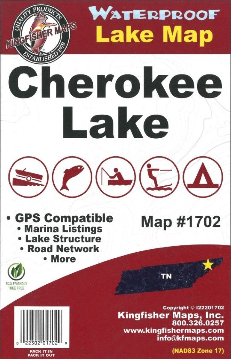 Cherokee Lake, TN Fishing Map