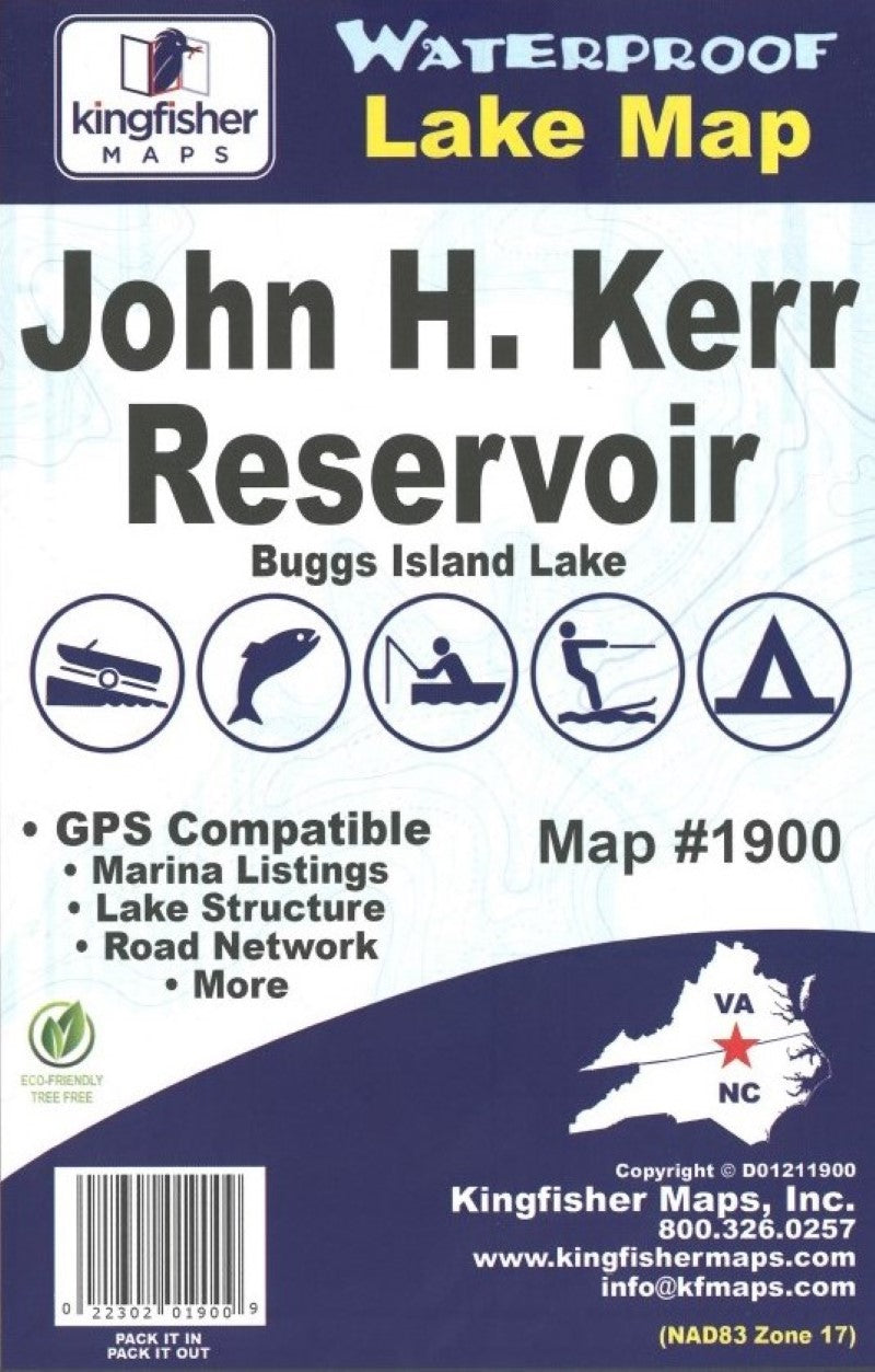 JH Kerr/Buggs Island, NC Fishing Map