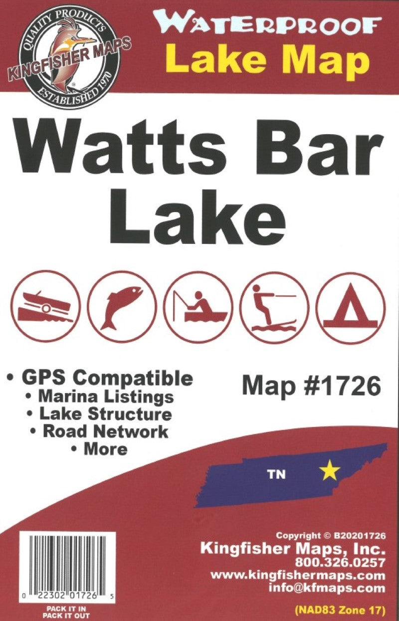 Watts Bar Lake, TN Fishing Map
