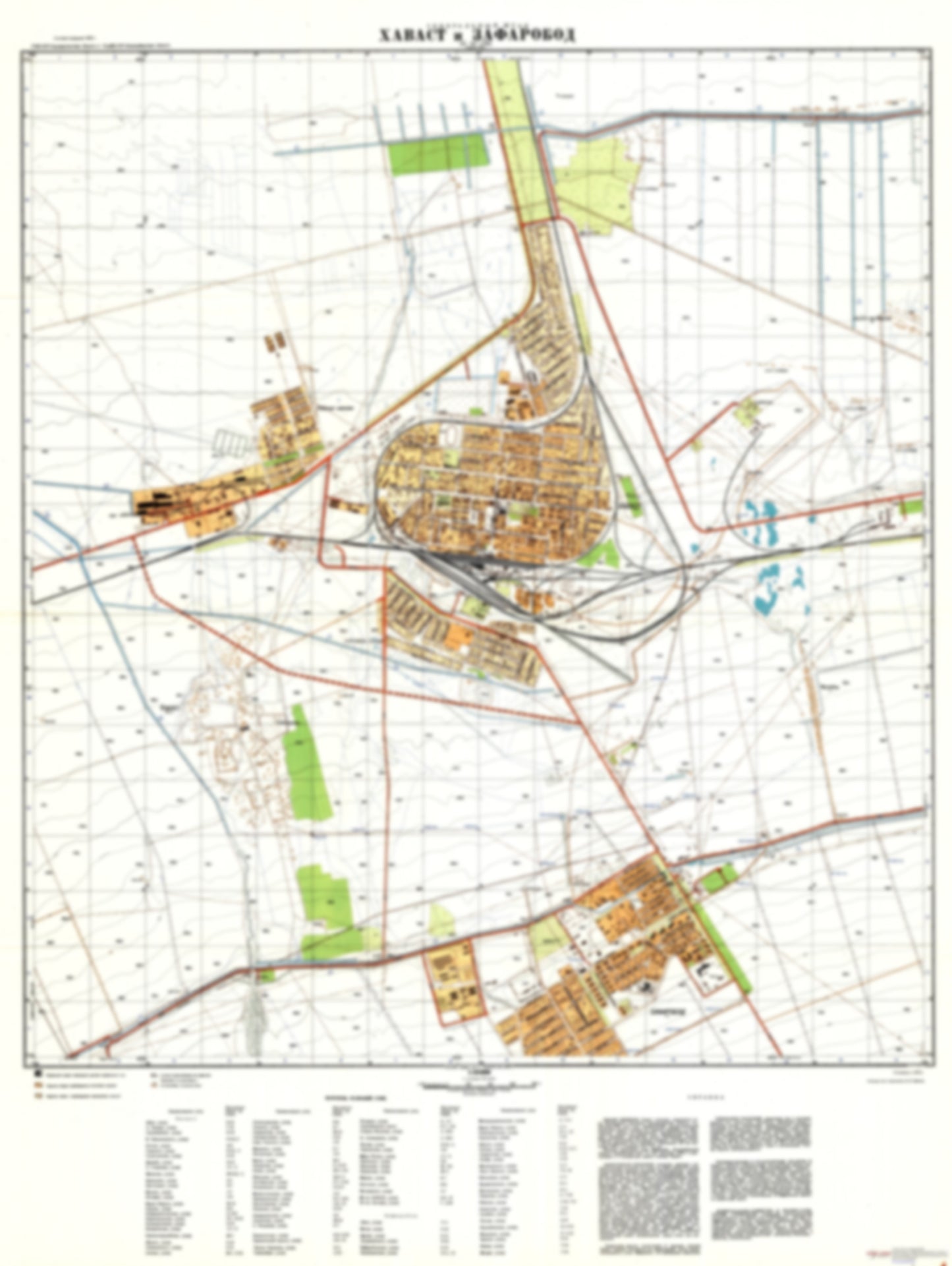 Zafarobod, Khavast (Tajikistan, Uzbekistan) - Soviet Military City Plans