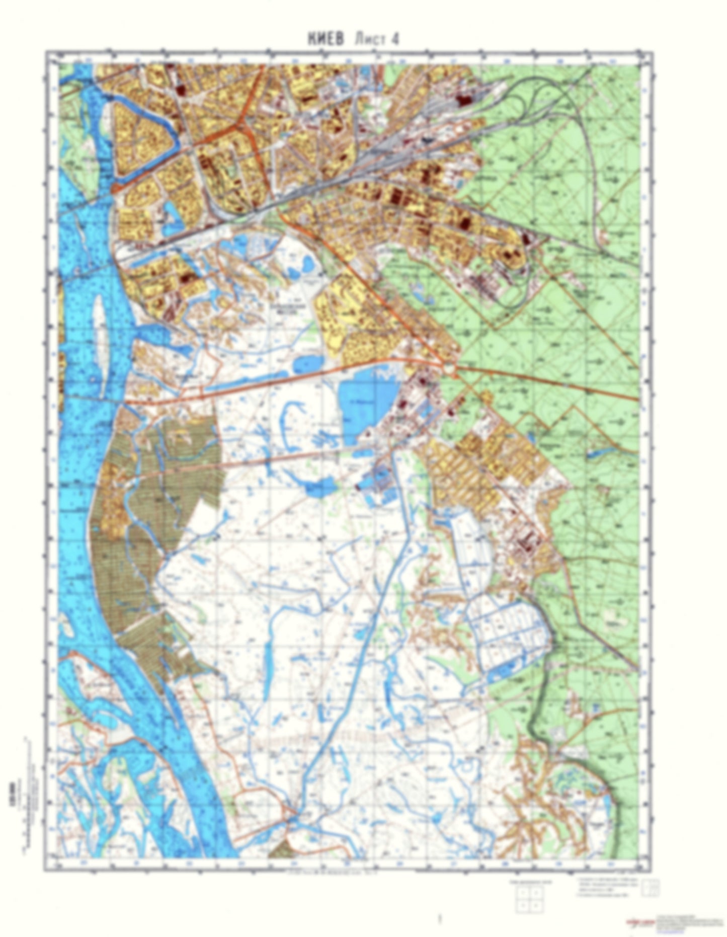 Kiev 4 (Ukraine) - Soviet Military City Plans