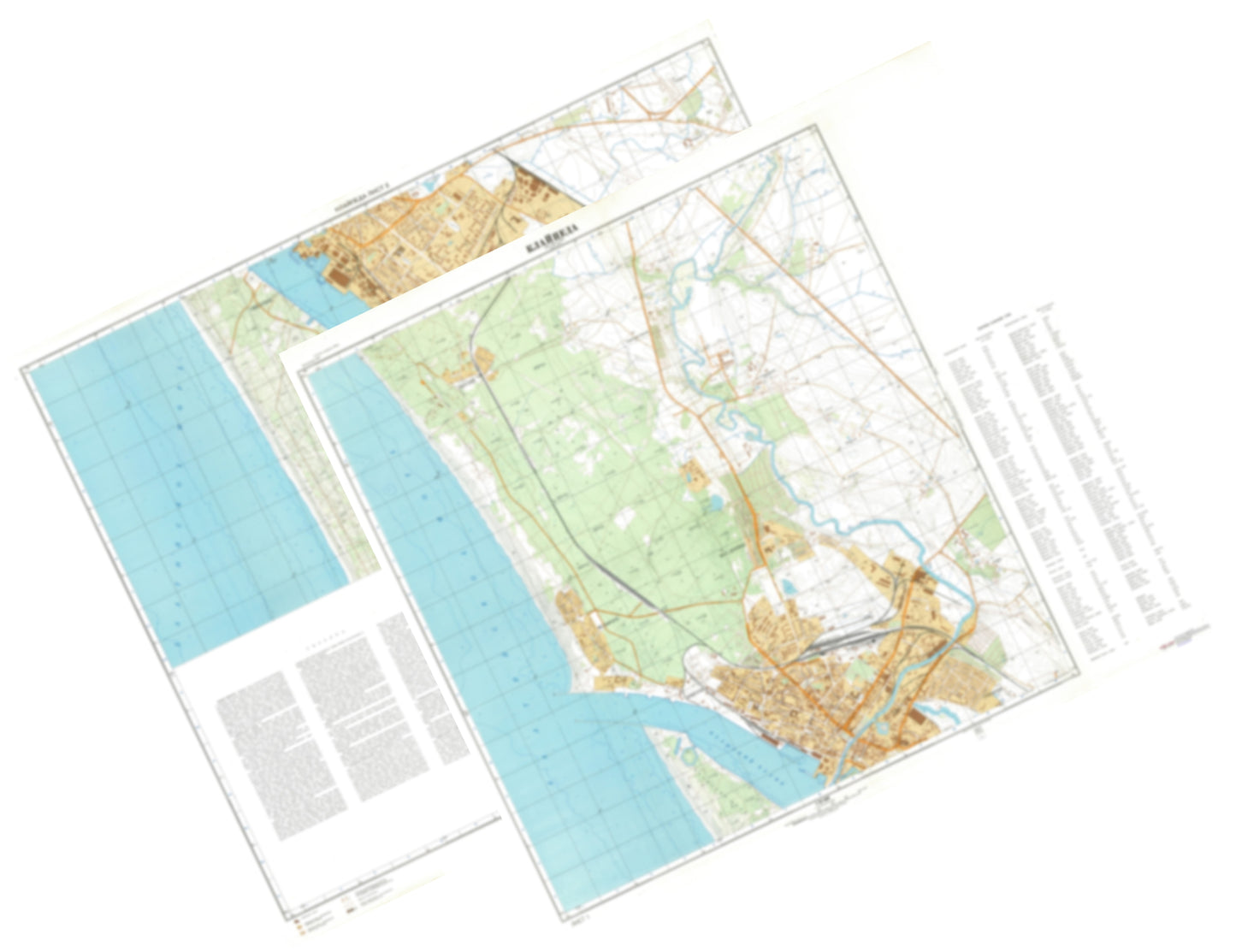 Klaipeda (Lithuania) 2-Sheet Set - Soviet Military City Plans