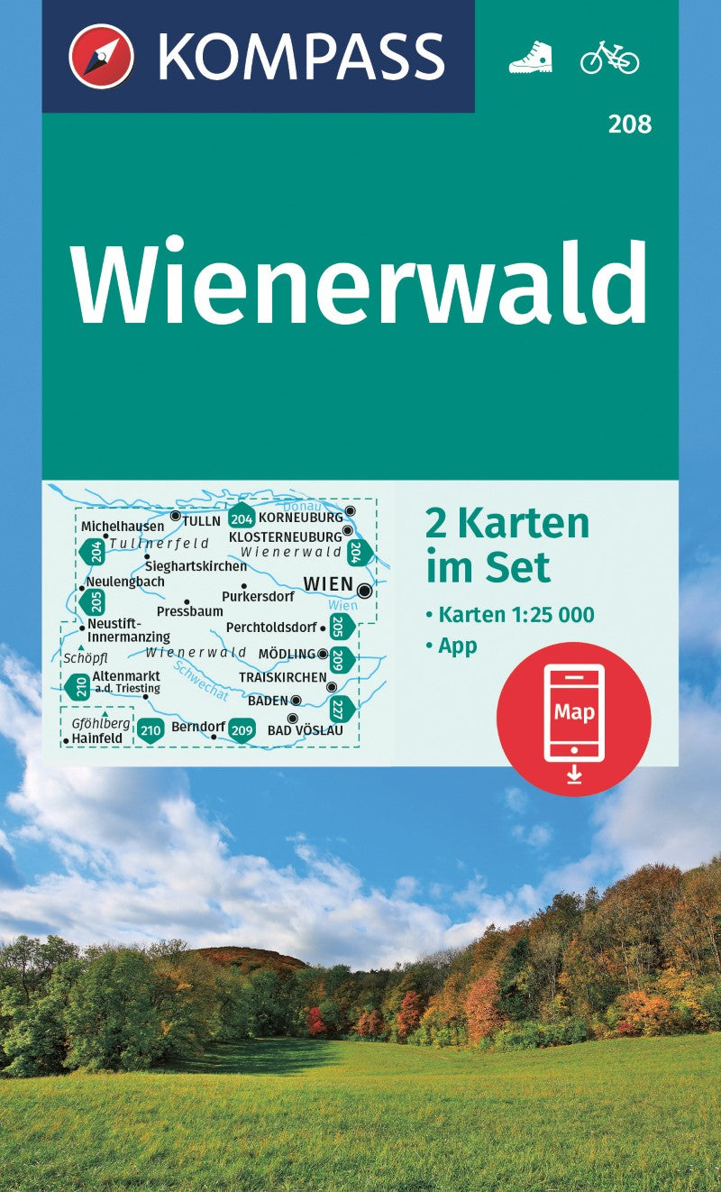 Wienerwald 2-Set Hiking Map & Guide