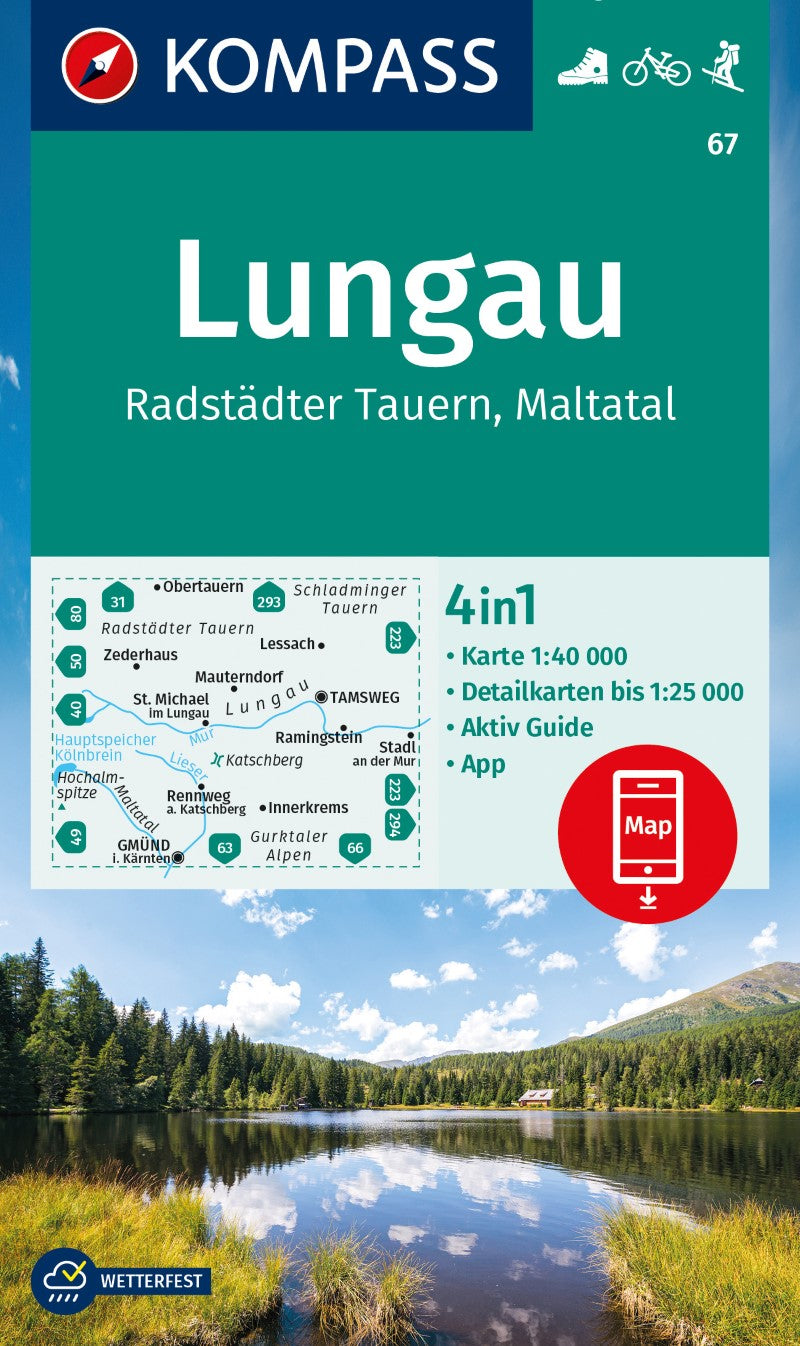 Lungau Radstädter Tauern Hiking Map