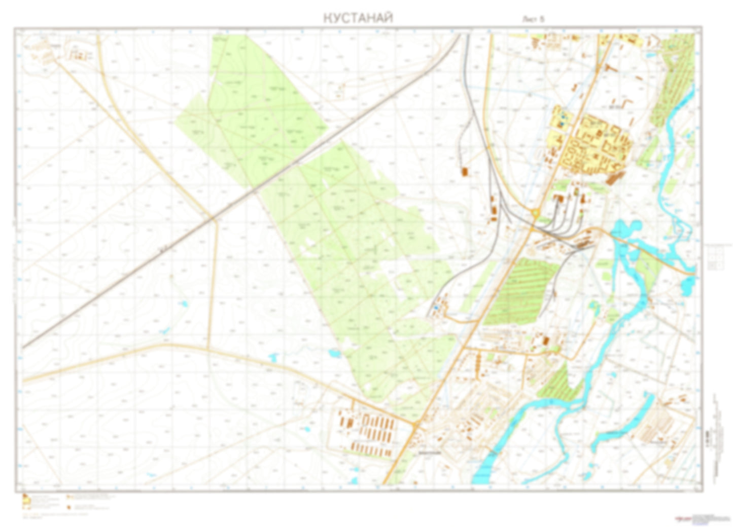 Kustanay 5 (Kazakhstan) - Soviet Military City Plans
