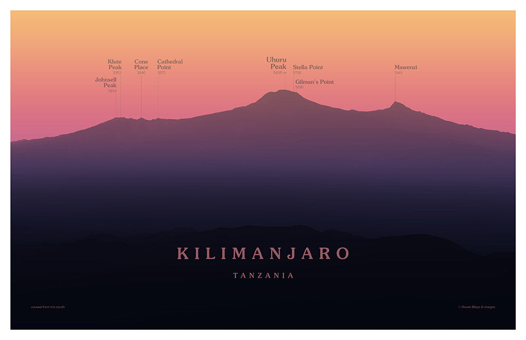 Kilimanjaro Peakscapes Elevation Panorama