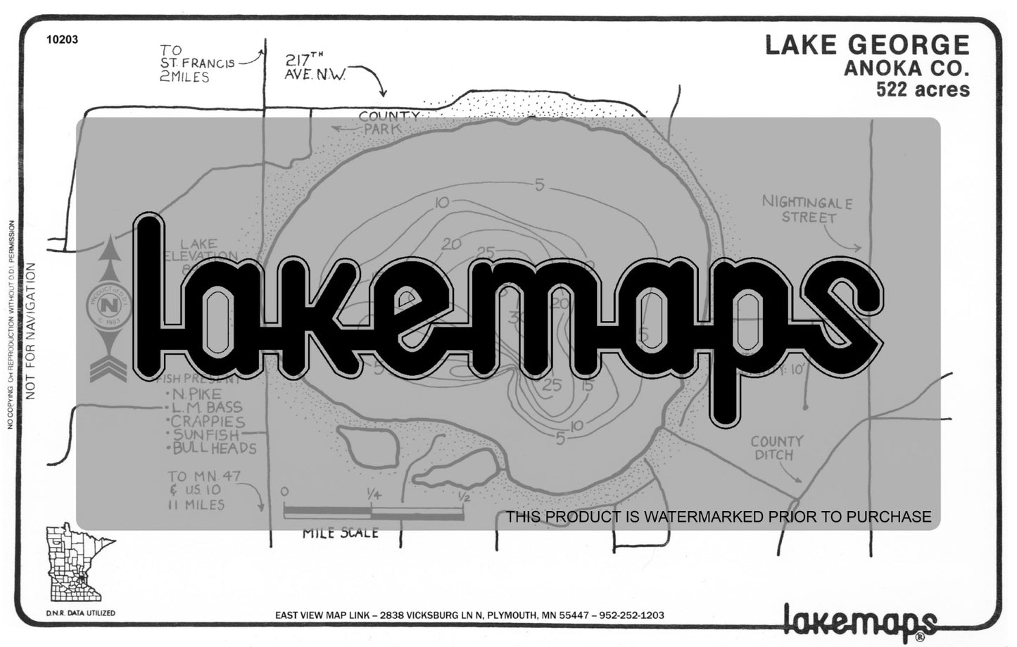 Anoka County, MN - GEORGE - Lakemap - 10203