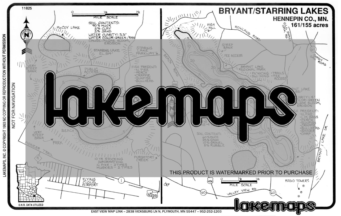 Hennepin County, MN - BRYANT / Starring - Lakemap - 11825